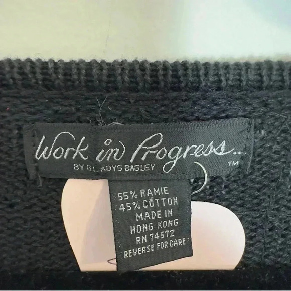 Vintage 80s 90s Regency Windowpane Sequin Sweater Sz L Long Sleeve Multicolor - Picture 5 of 13